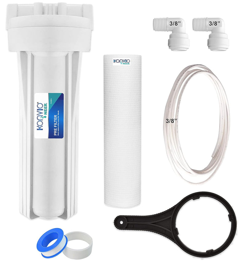 Macmillan Aquafresh  Pre Filter Kit Includes PF Housing, 10" PP Spun, 3/8" Elbow for All Type of Water Purifier(1 Spun)