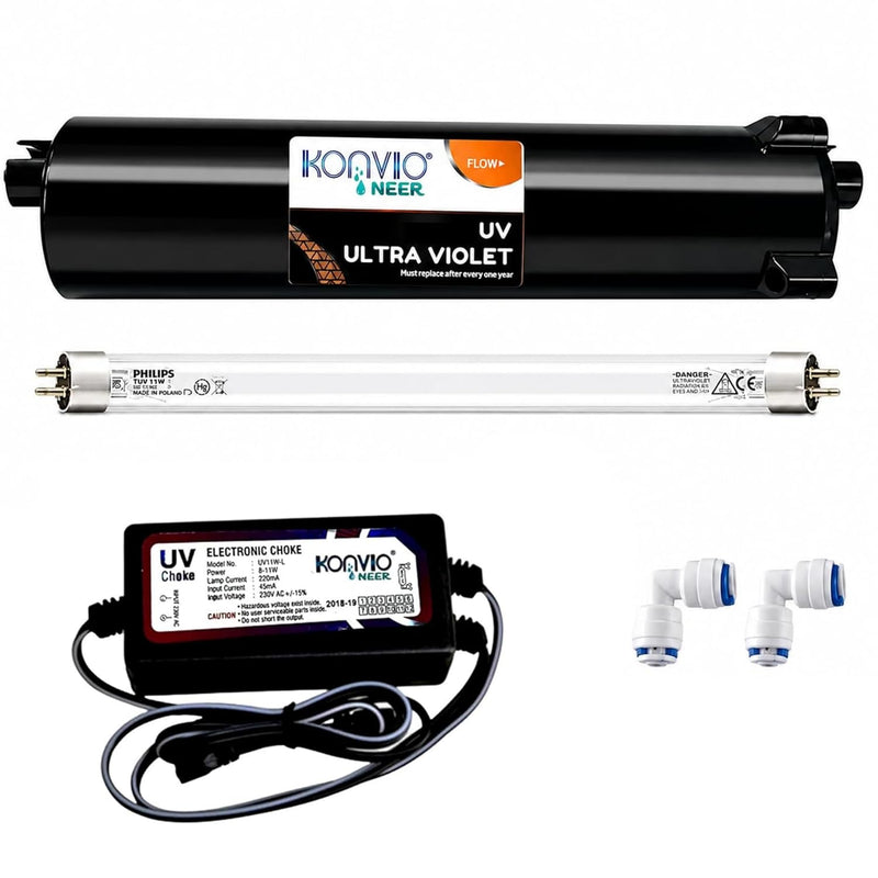 Macmillan Aquafresh UV Water Filter Kit with Quartz Glass ABS Plastic Barrel, With Phil!ps Lamp & Choke – Compatible with All Water Purifiers (Quartz Glass 24V UV kit)