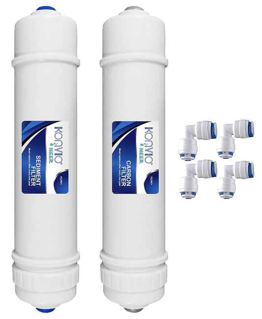 Macmillan Aquafresh Carbon and Sediment Filter set, Cartridge set Compatible with RO Water Filters