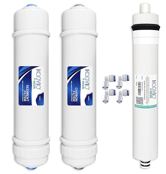 Macmillan Aquafresh 80 GPD RO Membrane, Carbon Sediment Filter for Water Purifiers, RO Inline Cartridge(White)