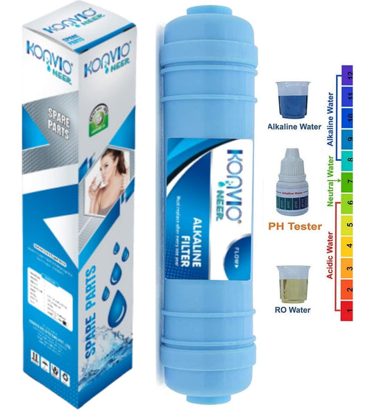 Macmillan Aquafresh Antioxidant Alkaline Water In-Line Filter, 2" Diameter x 8" Long with 1/4" Connectors, Long Life-Time of 6-12 Months and Natural Rock for all Type of Water Filter & Purifiers