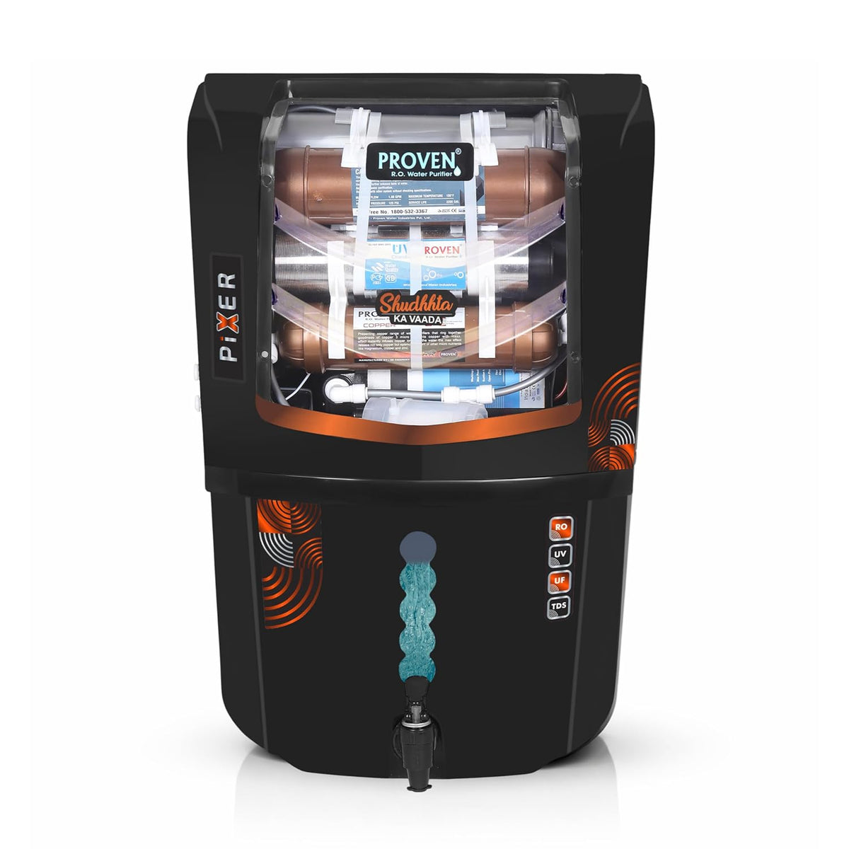 Proven Pixer RO Water Purifier 12L RO+UV+UF Copper Zinc